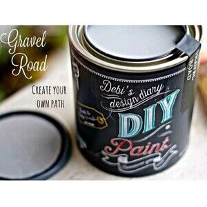 NEW Debi's Design Diary DIY Paint in Gravel Road Gray 8oz Chalk Paint Half Pint